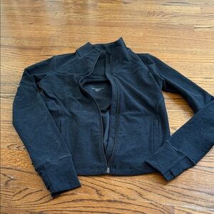 Athleta Black Full-Zip Bomber Jacket